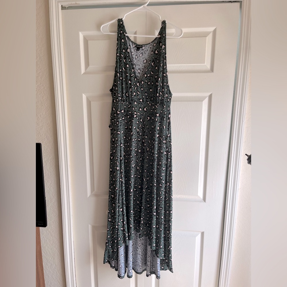 Green and Leopard Print Torrid Dress